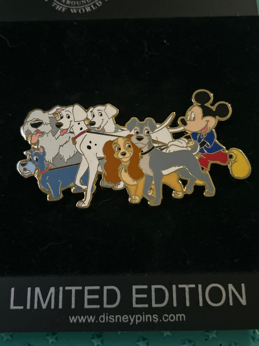 Disney Shopping Walking Dogs Mickey Max Pongo Perdita Jock Lady Tramp jumbo