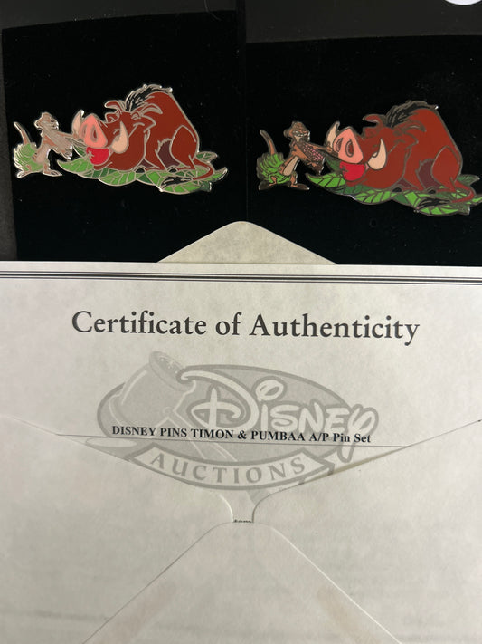 Disney Auctions Timon & Pumbaa AP Set