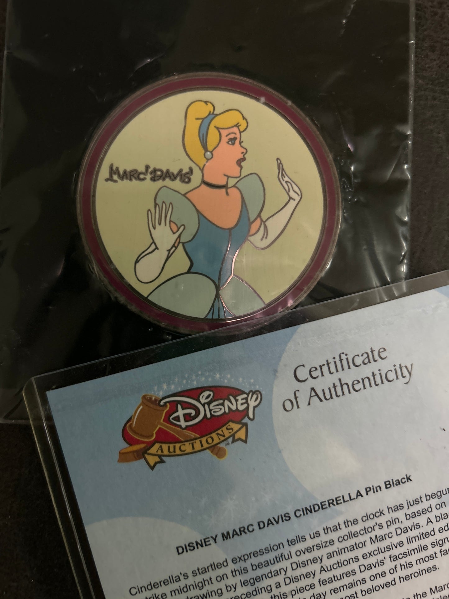 Disney Auctions Marc Davis Oversized Cinderella Black Prototype