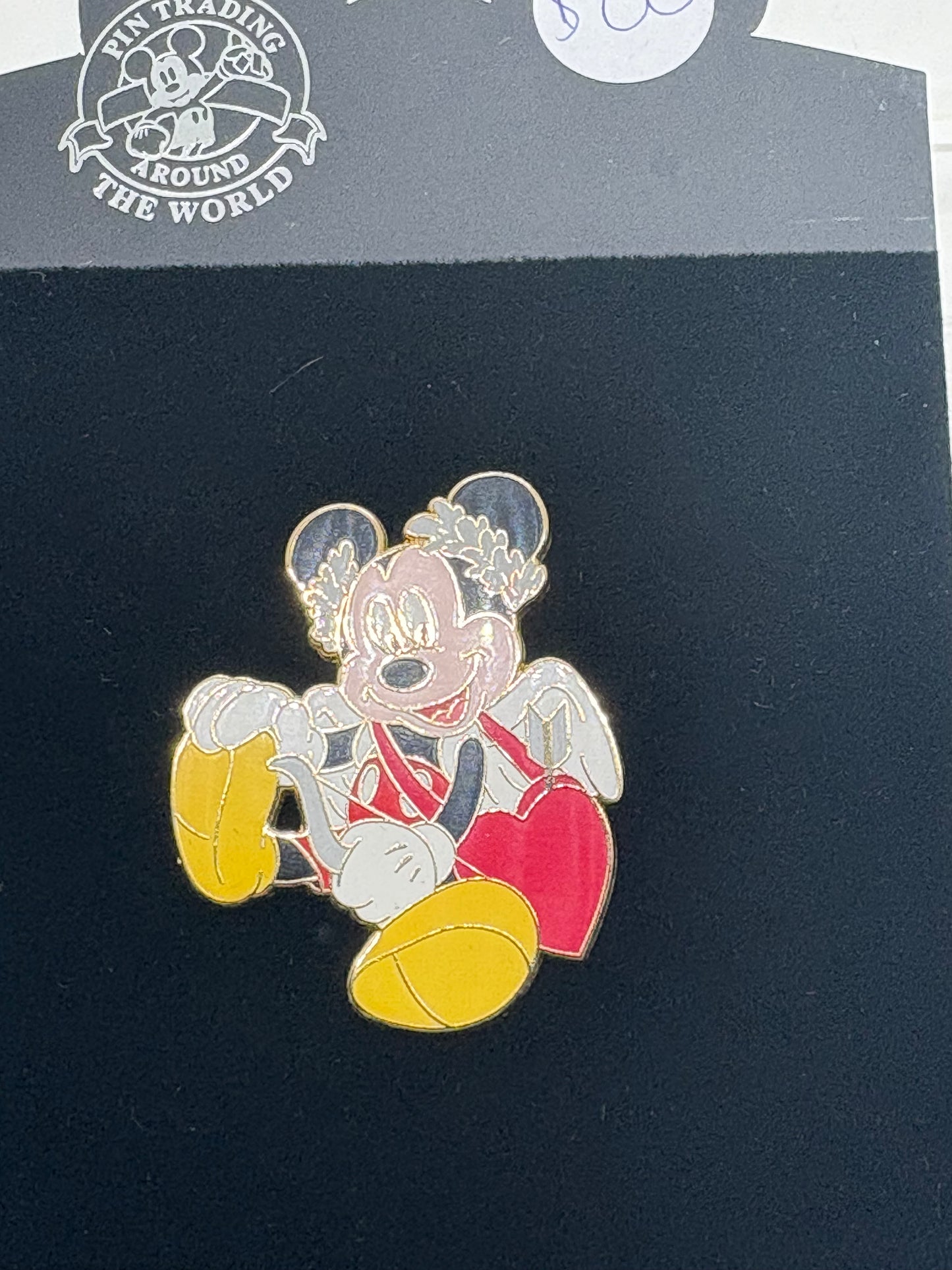 Disney Pin Mickey Mouse Valentine's Day Cupid Heart Angel Wings