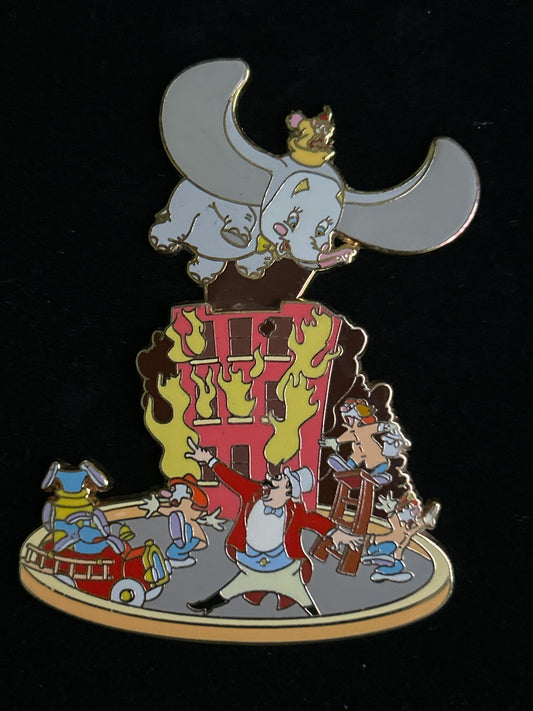 Disney Auctions Dumbo Flying Over Circus in Flames jumbo