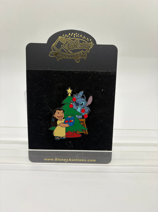 Christmas Holiday Pin Set Lilo & Stitch Tree Trimming