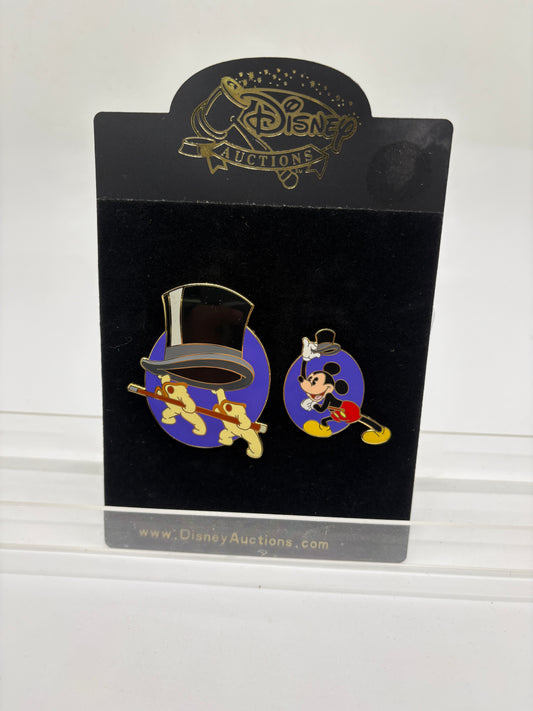 Mickey Mouse & Top Hat 2 Pin Set Through the Mirror