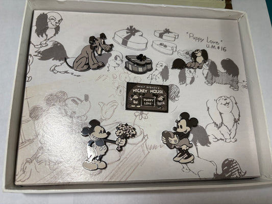 Puppy Love Animated Short Box Pin Set