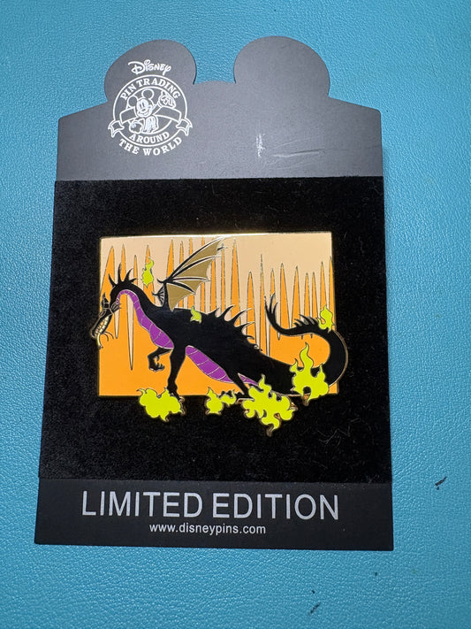 Maleficent Dragon with Yellow Background