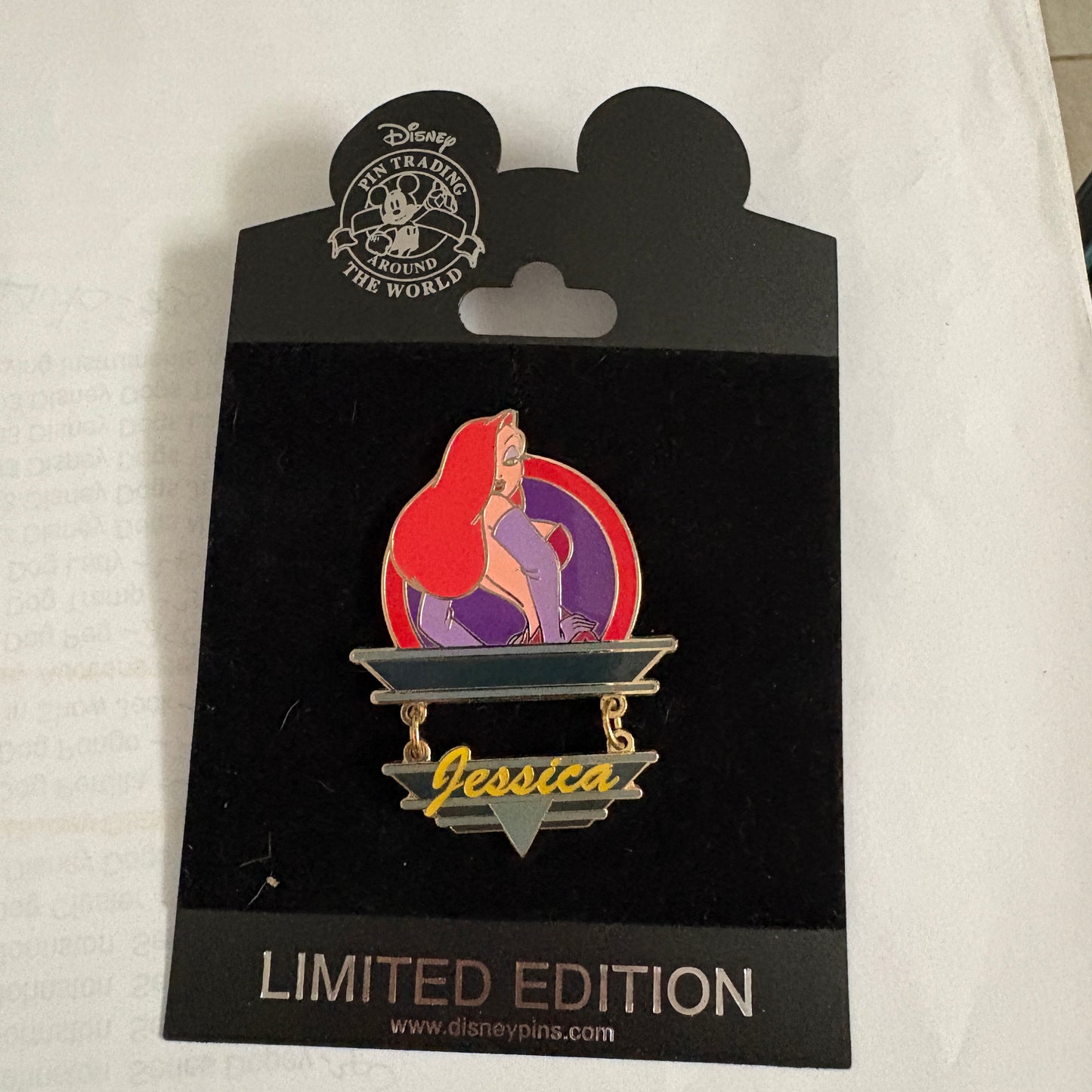 Jessica Rabbit Character Logo Dangle