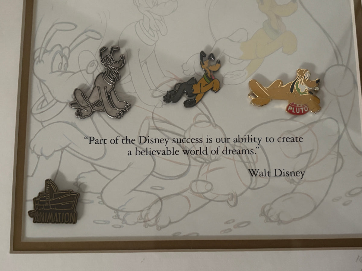 DISNEYLAND PLUTO Animation Sketch Progression Set