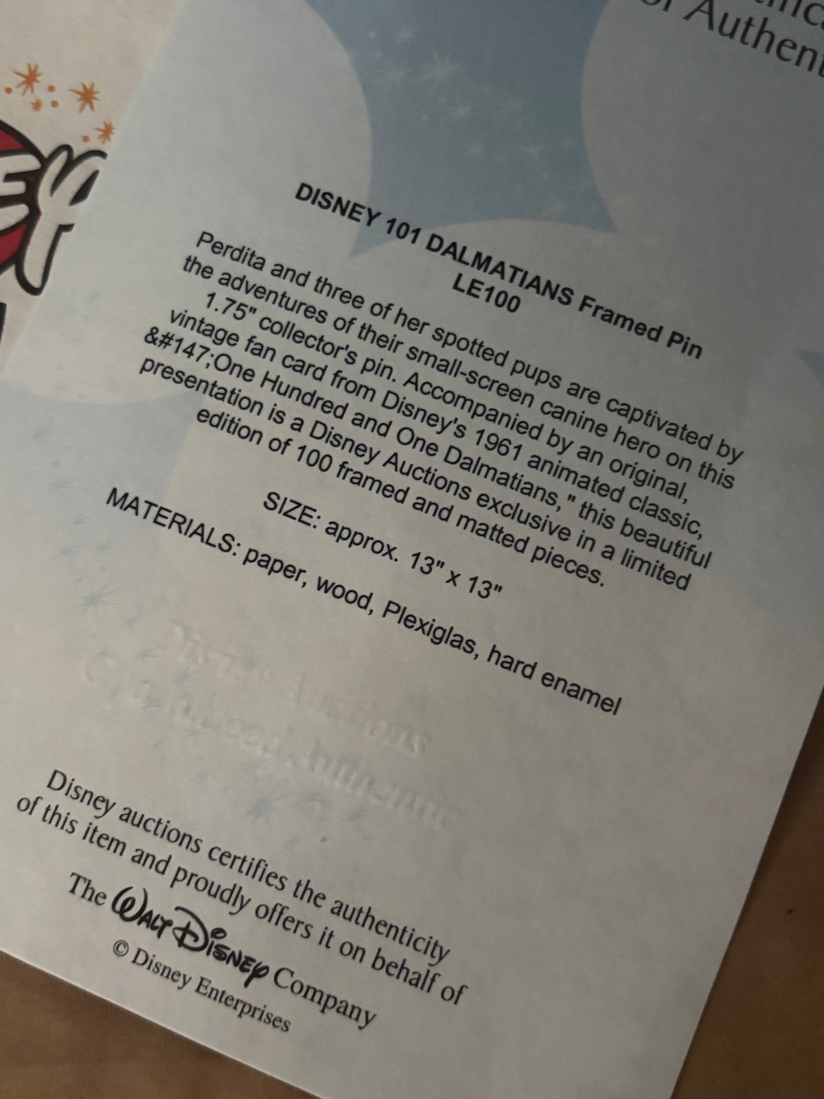 101 Dalmatians Framed pin